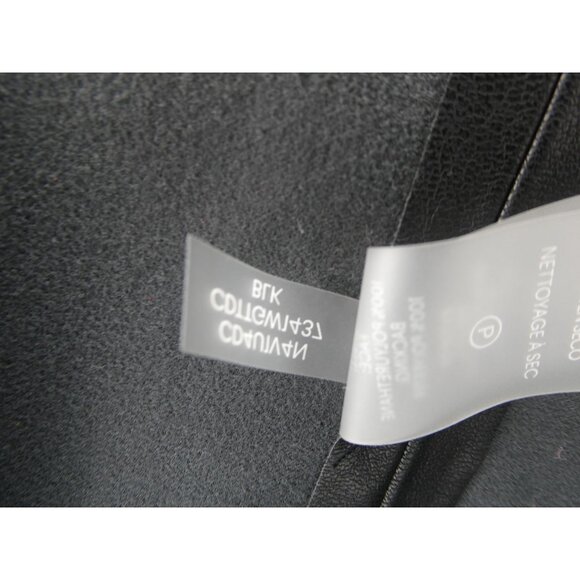 Leather Calvin Klein Black Out On The Evening‎ Dress Size 8 - Picture 6 of 8